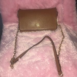 Brown leather small Tory Burch satchel